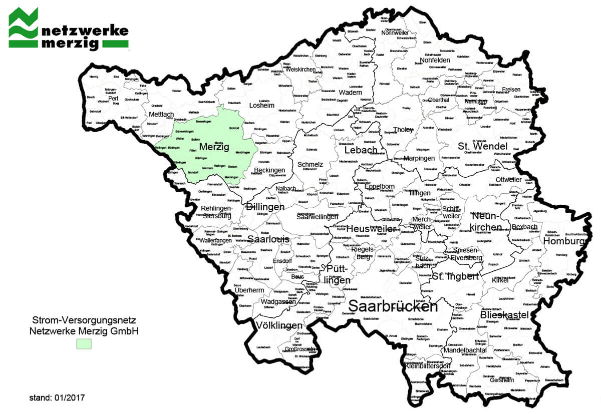 karte merzig Netzgebiet   Netzinformation   Stromnetz   Netzwerke Merzig